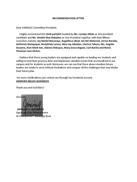Recommendation Letter Brgy. Officials .